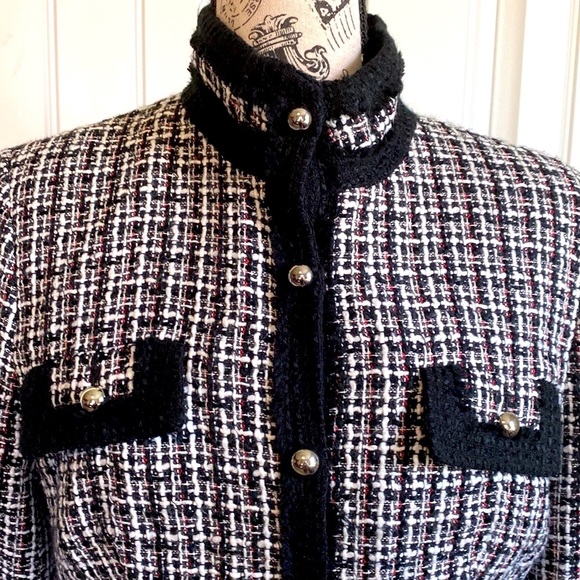 WhiteHouse Black Market Silk Blend Tweed Blazer - Picture 7 of 12